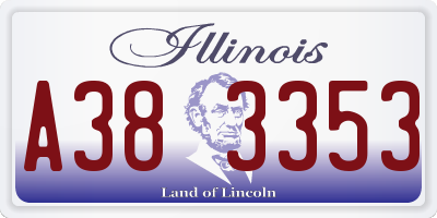 IL license plate A383353