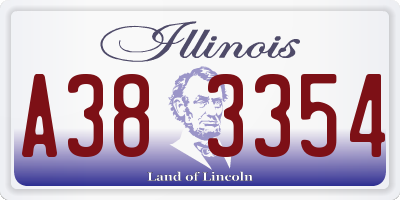 IL license plate A383354