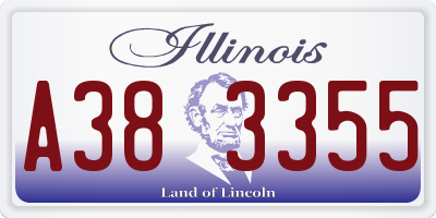 IL license plate A383355