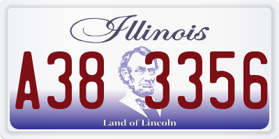 IL license plate A383356