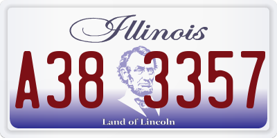 IL license plate A383357