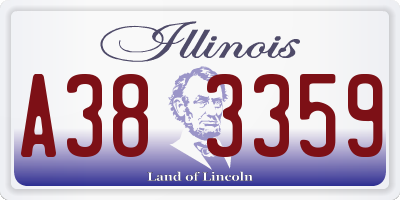 IL license plate A383359