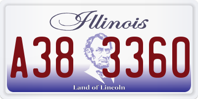 IL license plate A383360