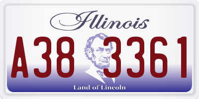 IL license plate A383361
