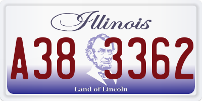 IL license plate A383362