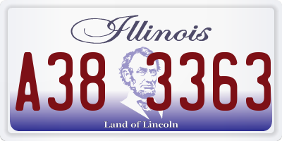 IL license plate A383363
