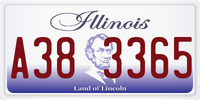 IL license plate A383365