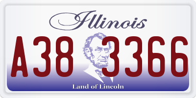IL license plate A383366