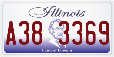 IL license plate A383369