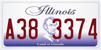 IL license plate A383374