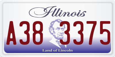 IL license plate A383375