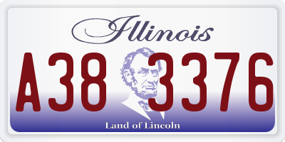 IL license plate A383376