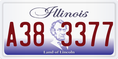 IL license plate A383377