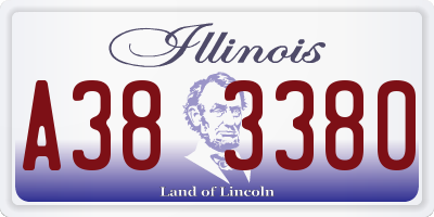 IL license plate A383380
