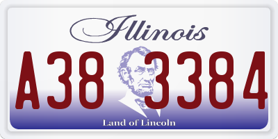 IL license plate A383384