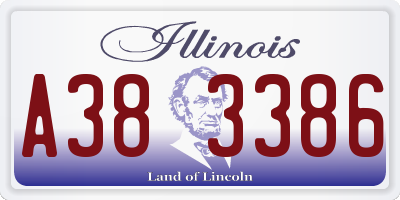 IL license plate A383386