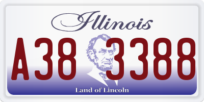 IL license plate A383388