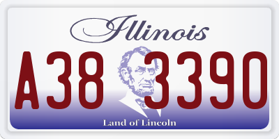 IL license plate A383390