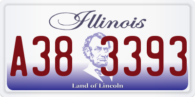 IL license plate A383393