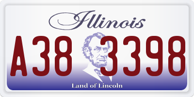 IL license plate A383398