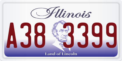 IL license plate A383399