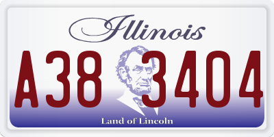 IL license plate A383404