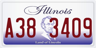 IL license plate A383409