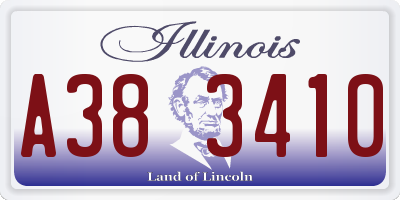 IL license plate A383410