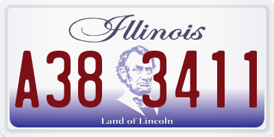 IL license plate A383411