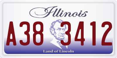 IL license plate A383412