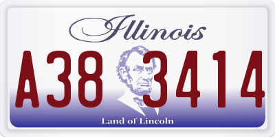 IL license plate A383414