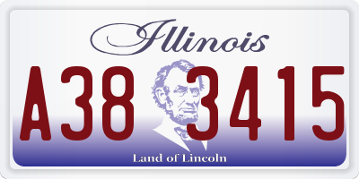 IL license plate A383415