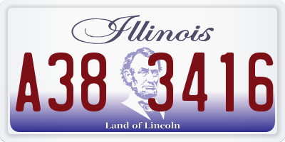 IL license plate A383416