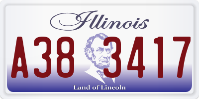 IL license plate A383417