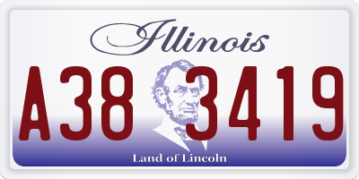 IL license plate A383419