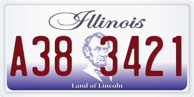 IL license plate A383421
