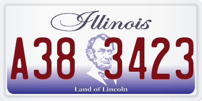 IL license plate A383423