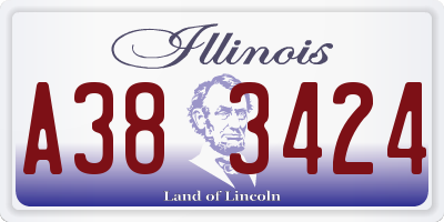 IL license plate A383424