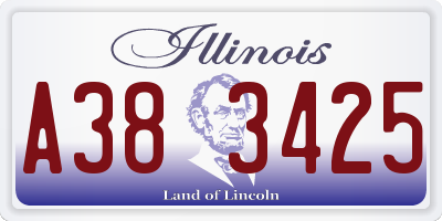IL license plate A383425
