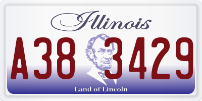 IL license plate A383429