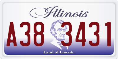IL license plate A383431