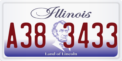 IL license plate A383433
