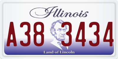 IL license plate A383434