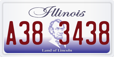 IL license plate A383438