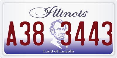 IL license plate A383443