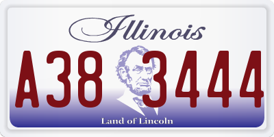 IL license plate A383444
