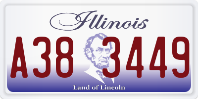 IL license plate A383449