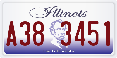 IL license plate A383451