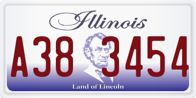 IL license plate A383454