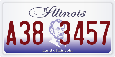 IL license plate A383457
